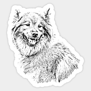 Eurasier - Line Art Sticker